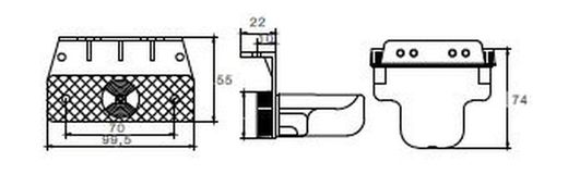 Flatpoint Amber LED-Positionsleuchte mit Halterung