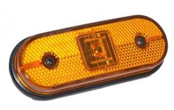 Luce di posizione a LED Unipoint color ambra con staffa