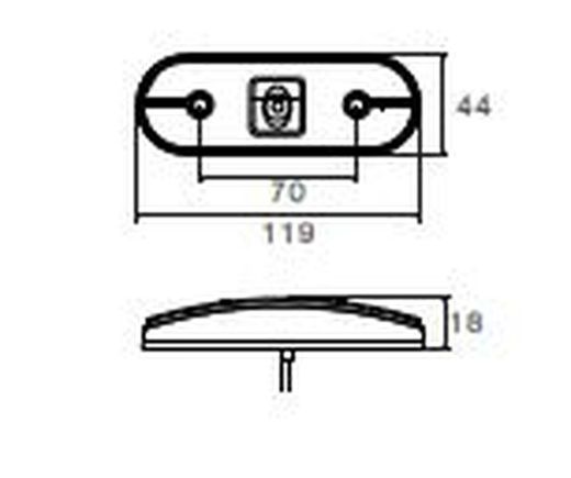 Unipoint Weiße LED-Positionsleuchte
