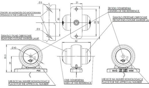 Luz De Posición LED Blanco Delantera-Trasera