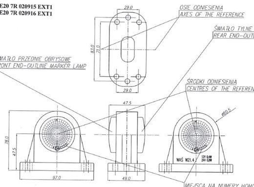 Weiß-rotes LED-Positionslicht