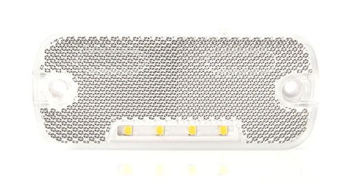 Luz de posición led delantera blanca universal con reflectante