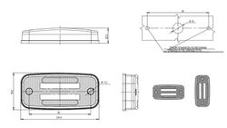Seitenmarkierungsleuchte aus gelbem LED-Material