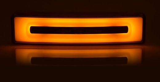 Luce di posizione laterale a LED color ambra con effetto neon