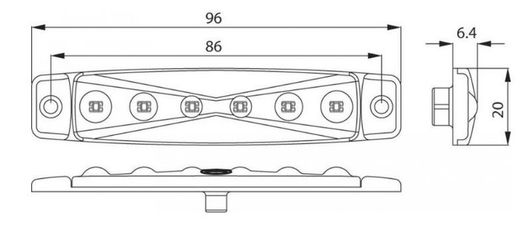 Luz De Posición LED Roja 12v