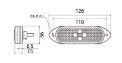Luz De Posición LED Roja Trasera