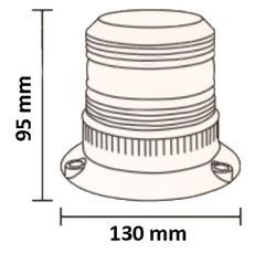 Blinkende LED-Leuchte 12-110 V SYF130LEDS
