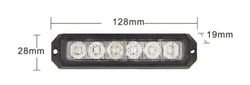 Luz estroboscópica ámbar 6 leds r10 r65