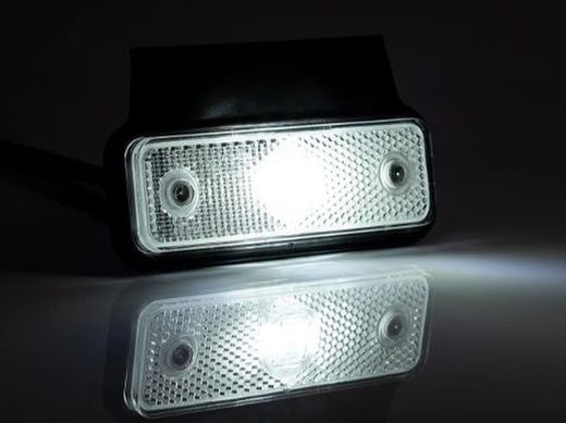 Luz Gálibo Blanca LED Con Soporte Angular Y Cable