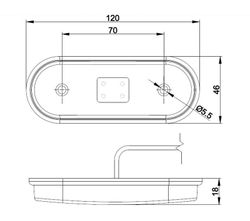 Luz de posición LED blanca FT-020BLED - Fristom