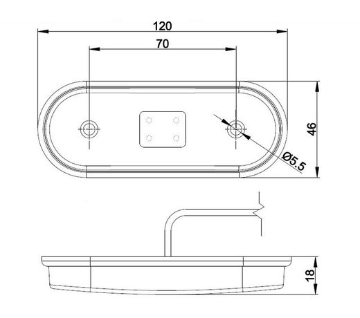 Luz de posición LED roja FT-020CLED - Fristom