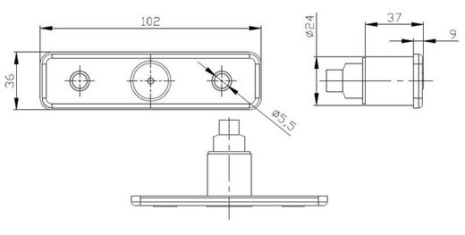 Rote LED-Positionsleuchte FT-004CLED - Fristom