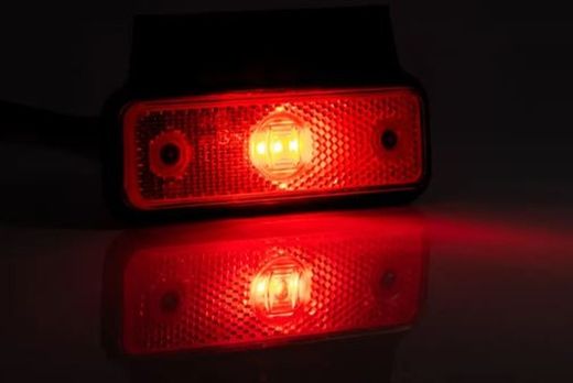 Luz Gálibo Roja LED Con Soporte Angular Y Cable