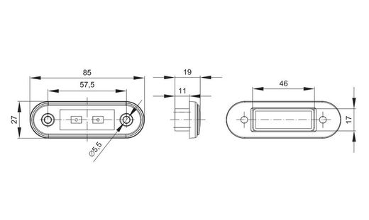 Weiße LED-Positionsleuchte FT-015BLED - Fristom