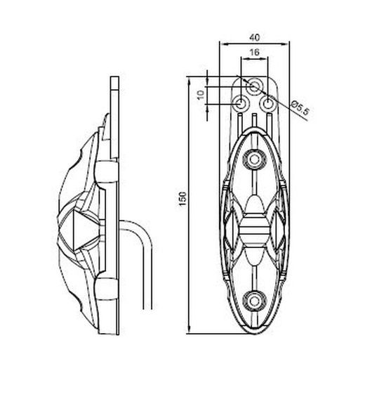 Luz de posición LED blanco, rojo y ámbar FT-038ILED - Fristom