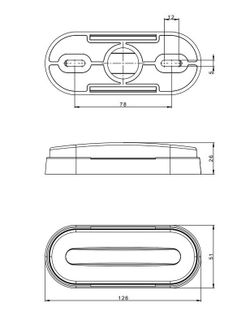 Gelbe LED-Positionsleuchte mit Blinker FT-071LED - Fristom