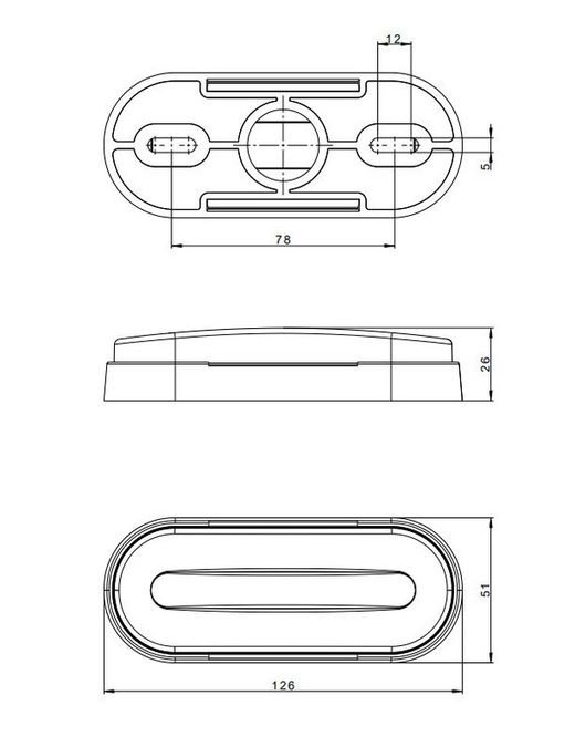 Gelbe LED-Positionsleuchte mit Blinker FT-071LED - Fristom