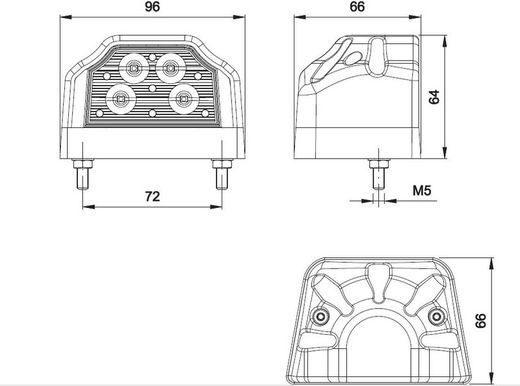 Luz Matricula LED Sin Cable 12-24v