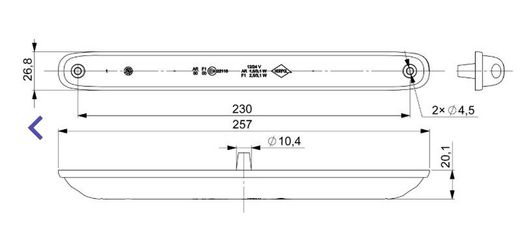 Multifunktionale LED-Nebelschlussleuchte und Rückfahrscheinwerfer