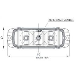 Luz estroboscópica de advertencia 3 leds azul (R65) 47-0039