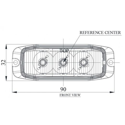 Luz estroboscópica de advertencia 3 leds azul (R65) 47-0039
