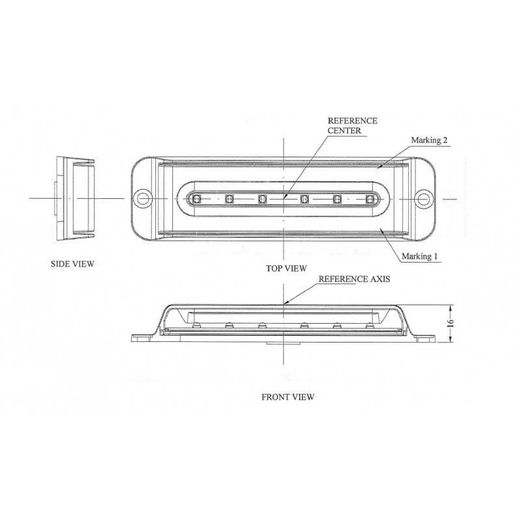 6-LED-Warnblitzleuchte (R65) 47-0035