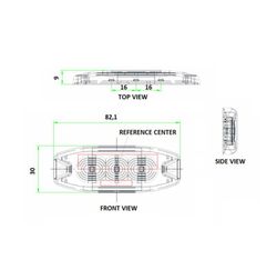 Schlanke 3xLED-Warnblitzleuchte 47-0036