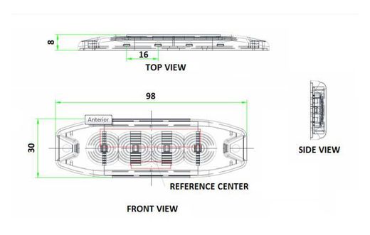 Luz estroboscópica de advertencia slim 4xleds 47-0037