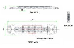 Schlanke 6xLEDs Warnblitzleuchte 47-0038