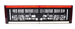 Cadre de plaque d'immatriculation avec éclairage de plaque d'immatriculation et feu stop à LED