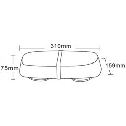 Gelbe LED-Warnleiste 315x165x70 47-1010