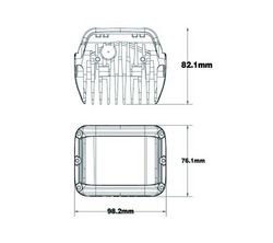 Pack de 2 faros de trabajo cuadrados con 9 LEDS FT-061