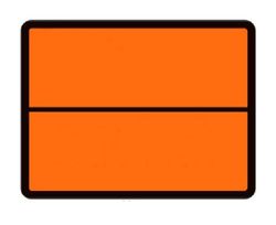 Panel naranja materias peligrosas s