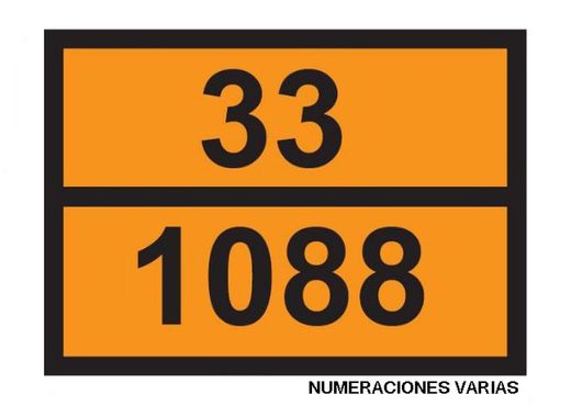 Painel metálico laranja para materiais perigosos