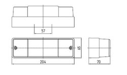 Gelbe/weiße/rote Kontrollleuchte mit 4 Funktionen