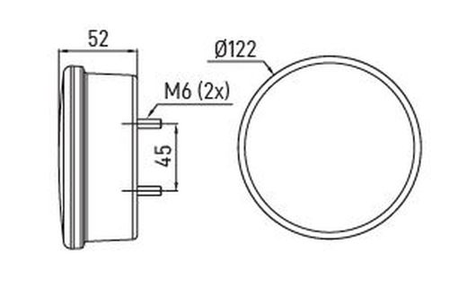 Piloto Antiniebla LED 12/24v