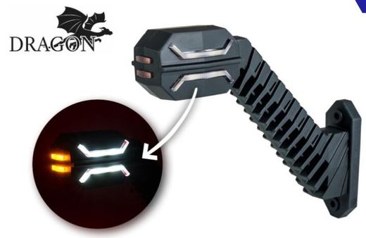 Piloto Cuerno Led Derecho Con 3 Funciones - Modelo Dragon