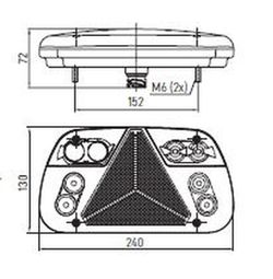 Linke LED-Kontrollleuchte mit Universalanschluss