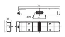 Rechte rechteckige Kontrollleuchte, kompatibel mit Scania R