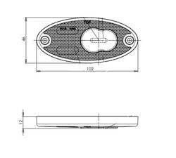 Gelbe LED-Positionsleuchte 99-0308 - War