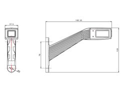 Klaxon de gabarit à LED droit FT-145PLED - Fristom