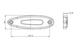 Gelbe LED-Positionsleuchte FT-076ZLED - Fristom