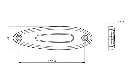 Gelbe LED-Positionsleuchte FT-076ZLED - Fristom