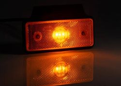 Feux de gabarit à LED ambre avec support incliné 110x45x17,5