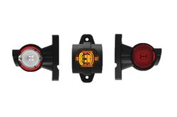 Klaxon droit court à LED blanc, rouge et ambre FT-140APLED - Fristom