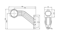 Rechtsseitiges langes LED-Positionshorn, weiß, rot und gelb FT-140FPLED - Fristom