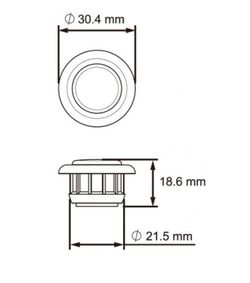 Weiße runde LED-Positionsleuchte
