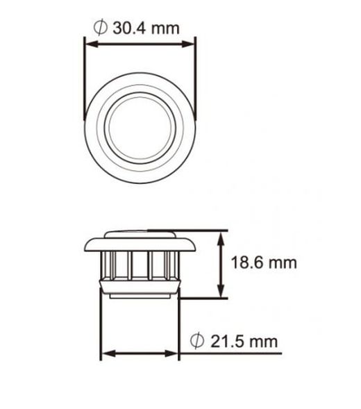 Weiße runde LED-Positionsleuchte
