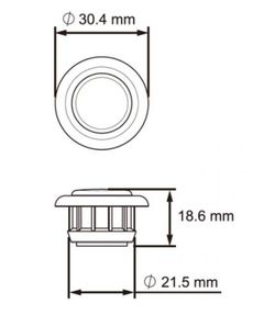 Piloto Gálibo LED Redondo Rojo