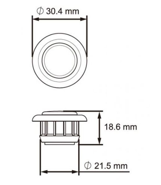 Piloto Gálibo LED Redondo Rojo